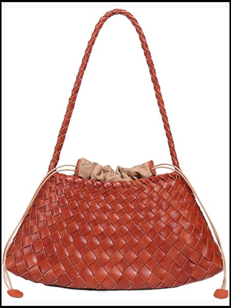 Suede Woven Hobo Bag Trendy Tote Purse Underarm Shoulder Vintage Clutch